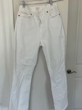ANN MASHBURN White Straight Jeans